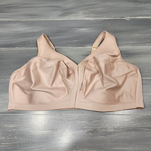Glamorise Bra 1265 Magic Lift Front Close Back Support Bra 50F Beige - Picture 1 of 7